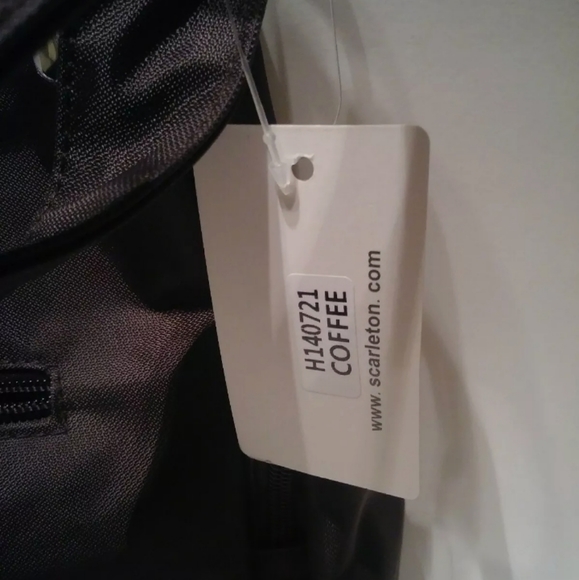 Scarelton Los Angeles Multi-Pocket Coffee Color Purse - Picture 4 of 5